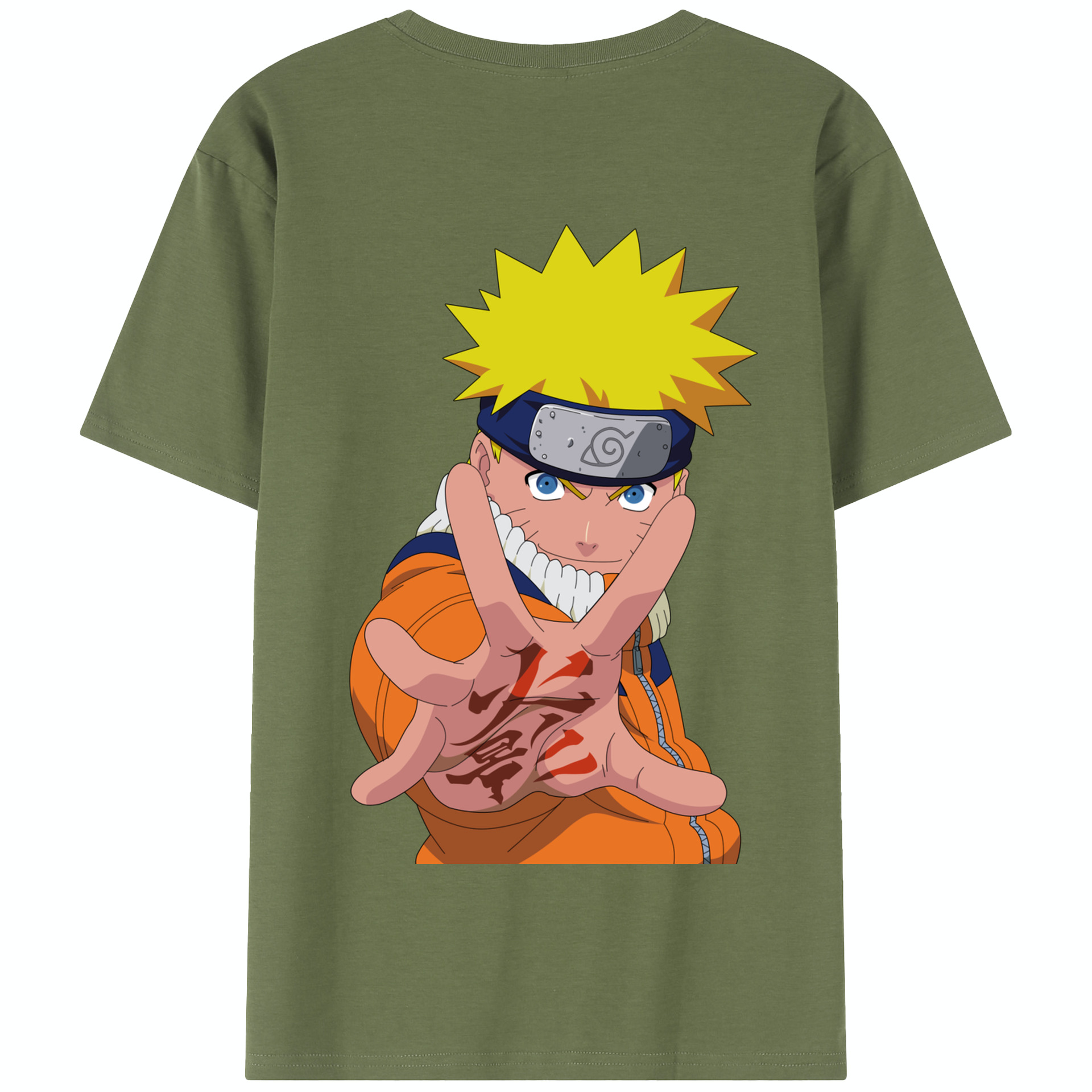 （画像用） NARUTO -ナルト- うずまき ナルト Uzumaki Naruto 綿100％半袖Tシャツ（背面プリント）